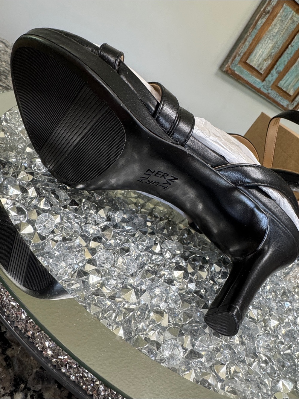 Naturalizer Brenta Black Strappy High Heel Sandals NEW 7.5 - Picture 12 of 16